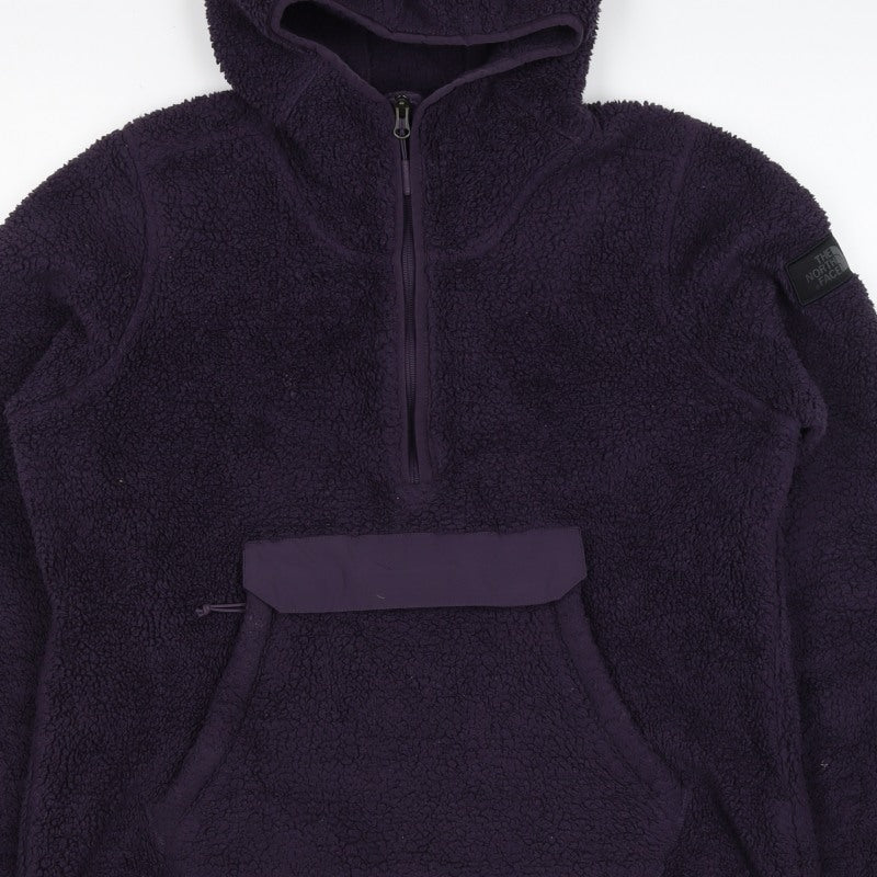 The North Face Women’s Purple L Sherpa Fleece 1/2 Zip Hooded Pullover