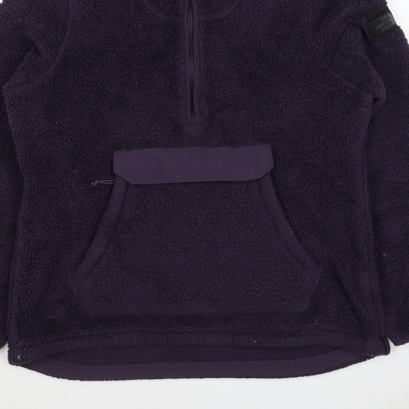 The North Face Women’s Purple L Sherpa Fleece 1/2 Zip Hooded Pullover