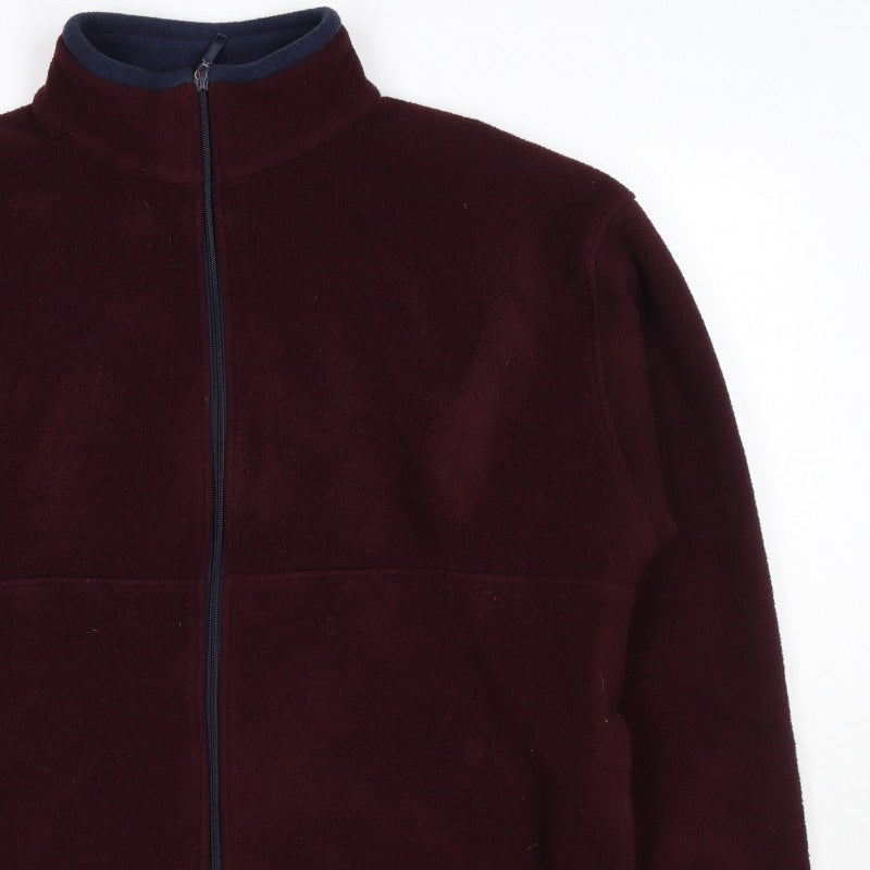 New Classics Women’s Red Burgundy Fleece Jacket Size L Full Zip