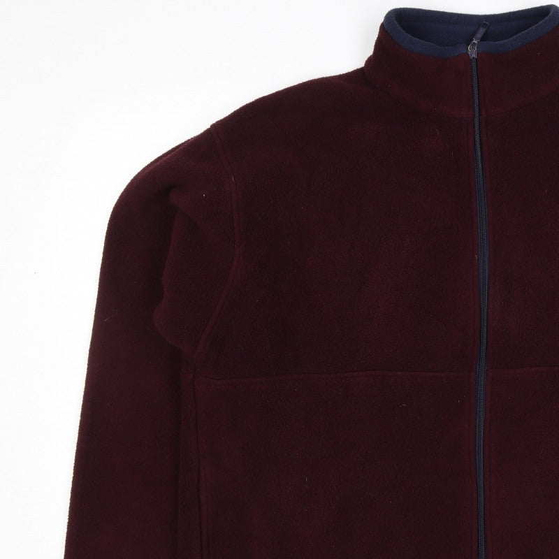 New Classics Women’s Red Burgundy Fleece Jacket Size L Full Zip