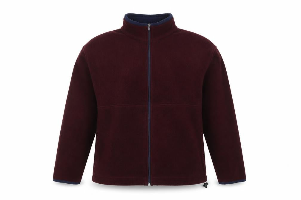 New Classics Women’s Red Burgundy Fleece Jacket Size L Full Zip