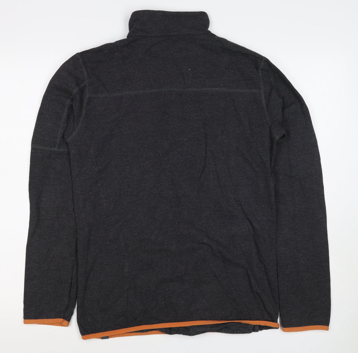 BAM Men’s Grey S Bamboo Viscose 1/4 Zip Fleece Activewear Top