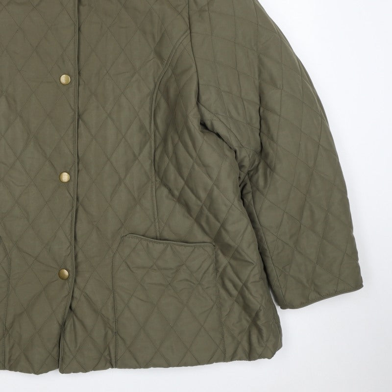 Marks and Spencer Women's Green UK 22 Quilted Padded Jacket