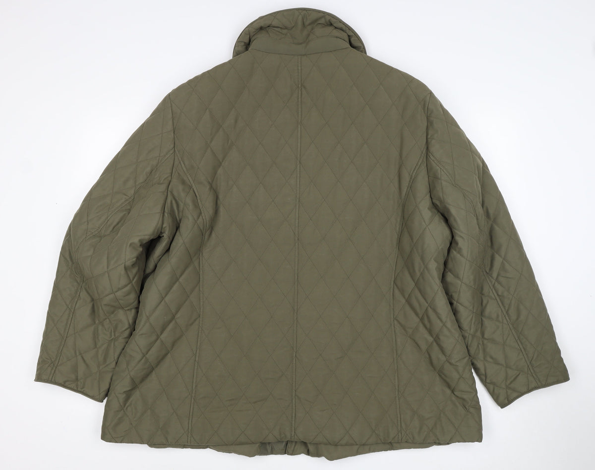 Marks and Spencer Women's Green UK 22 Quilted Padded Jacket