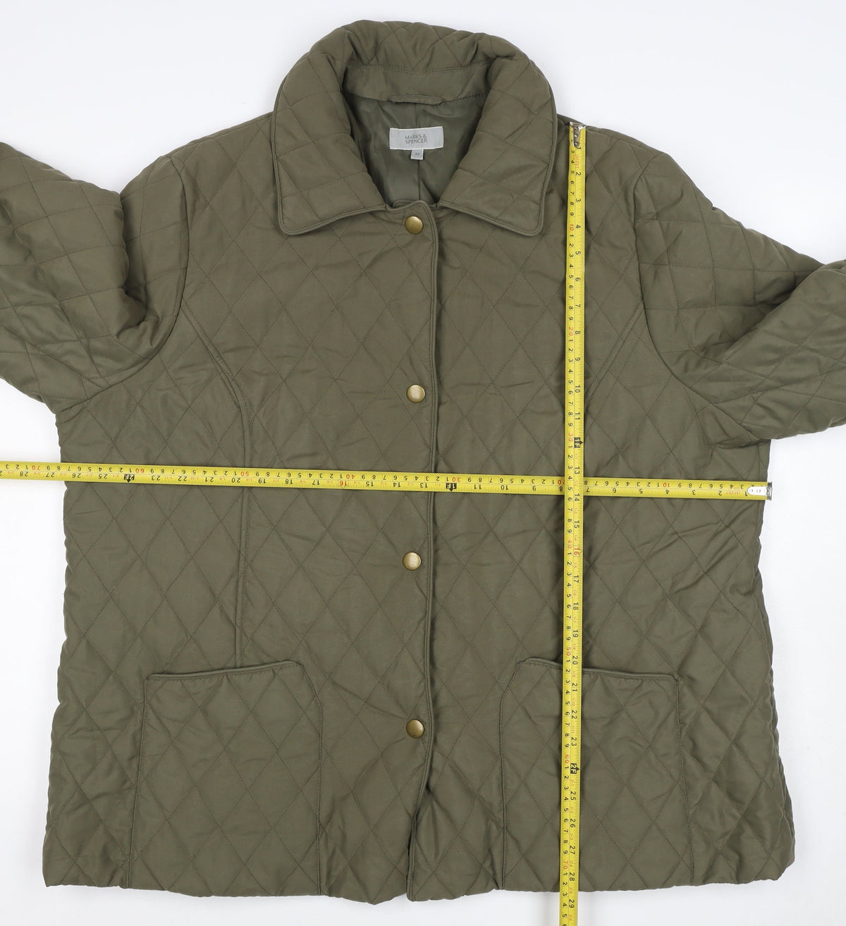 Marks and Spencer Women's Green UK 22 Quilted Padded Jacket