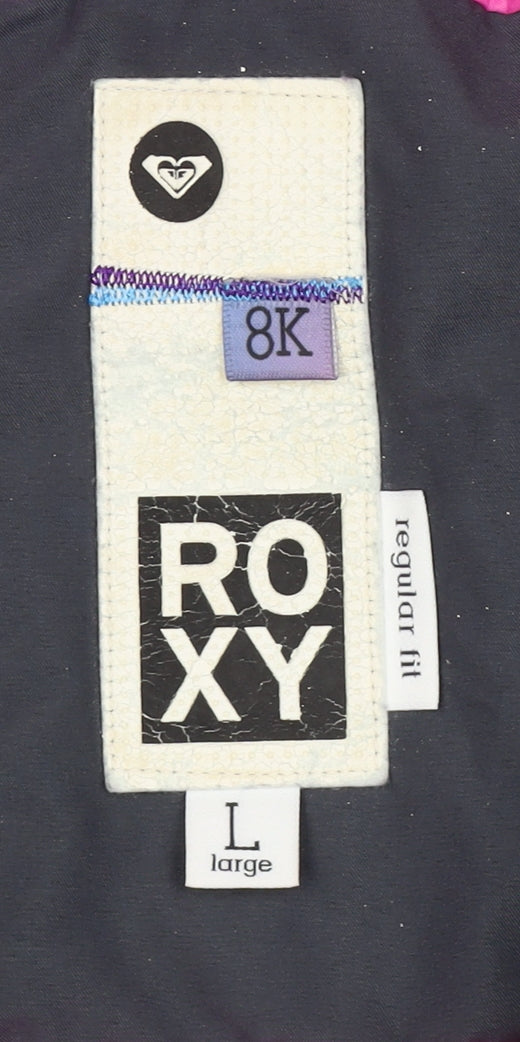 Roxy Women Multicoloured L Hooded Insulated Ski Jacket