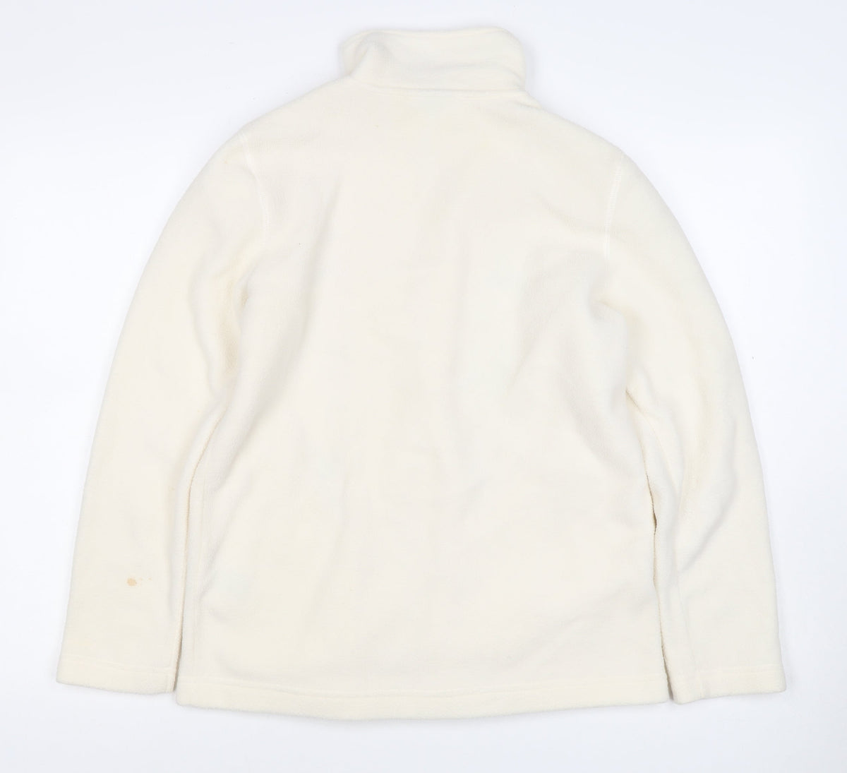 Samari Women’s Ivory Size 10 Floral Embroidered Fleece Zip Jacket