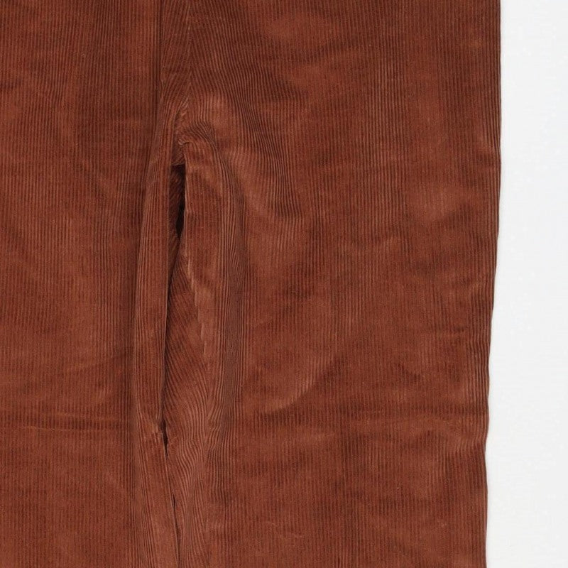 Ann Louise Women’s Brown Corduroy Straight Trousers UK 16 Stretch