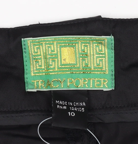 Tracy Porter Women’s Black Flared Trousers Size 10 Sequin Trim