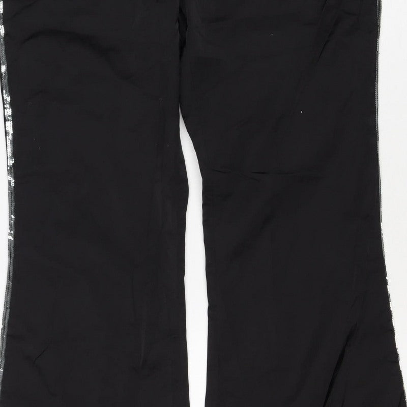 Tracy Porter Women’s Black Flared Trousers Size 10 Sequin Trim