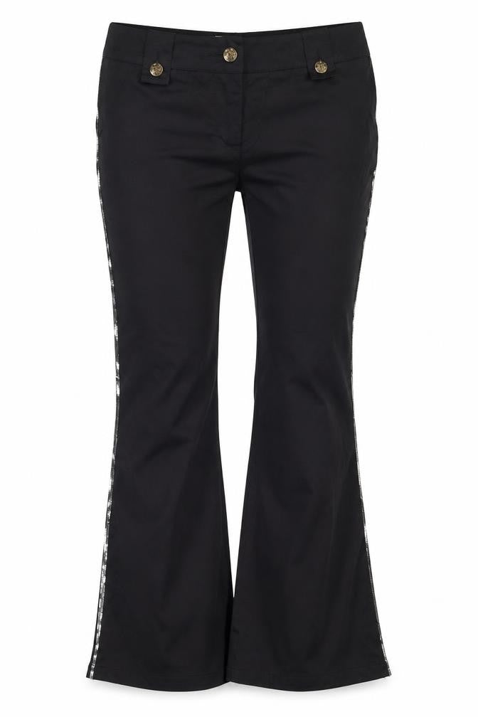 Tracy Porter Women’s Black Flared Trousers Size 10 Sequin Trim
