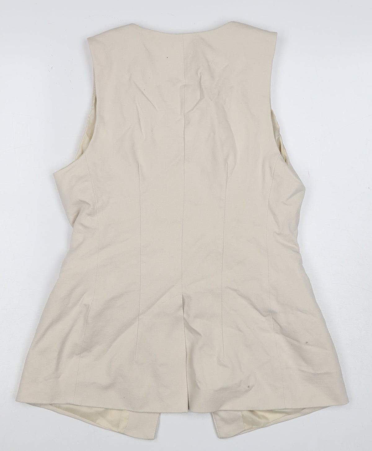 Marks and Spencer Women Ivory UK 12 Tailored 4 Button Waistcoat