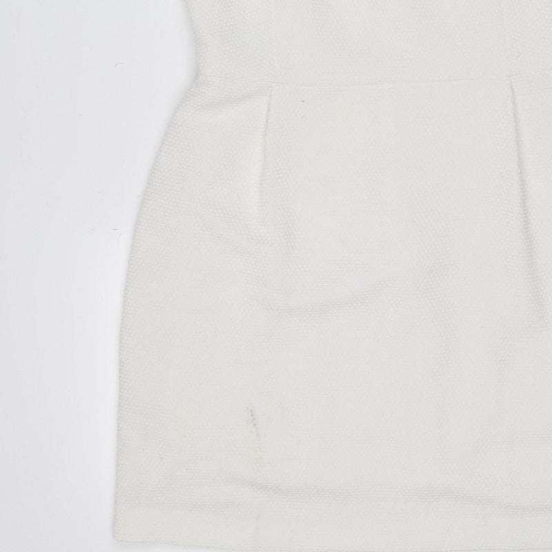 Sandro Women Ivory UK 12 Short Shift Dress Flared Sleeve
