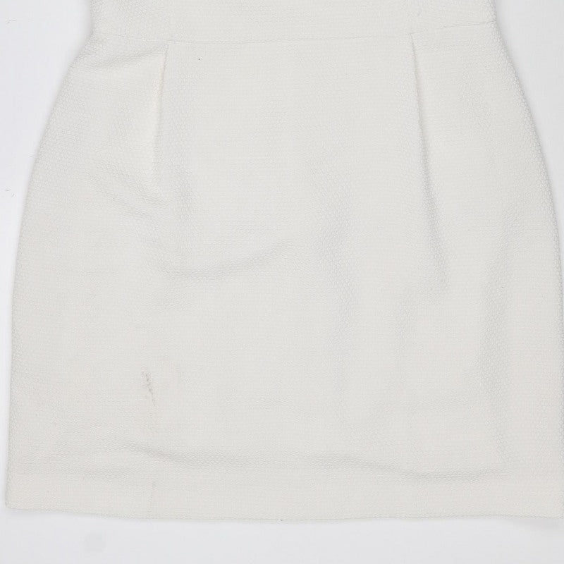 Sandro Women Ivory UK 12 Short Shift Dress Flared Sleeve