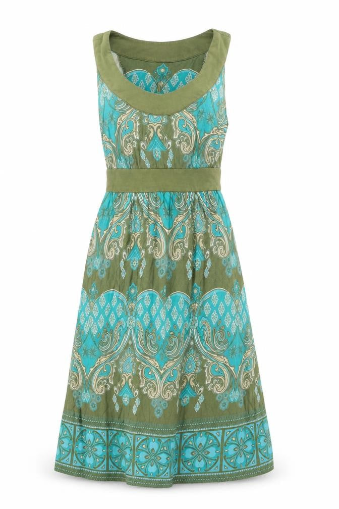Monsoon Women’s Multicoloured Paisley A-Line Belted Dress UK 8