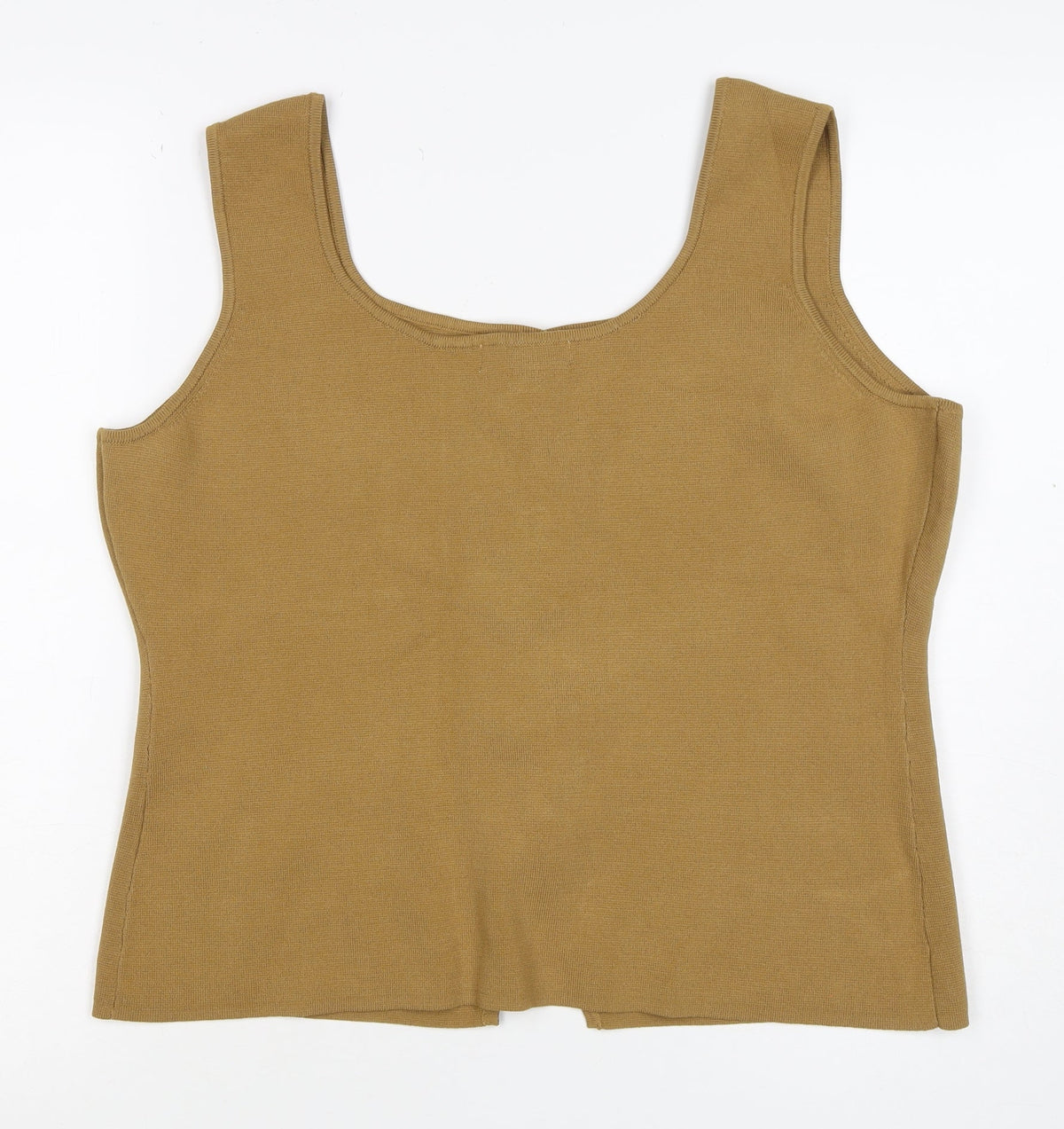 Marks and Spencer Women Brown S Knit Button Front Camisole Tank Top