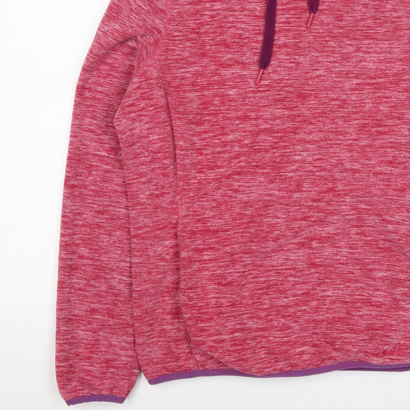 Peter Storm Women’s Pink Size 14 Fleece Pullover Hoodie Pockets