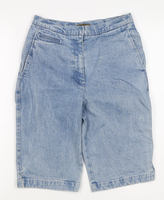 Jones Jeans Women Blue UK 4 Stretch Denim Bermuda Shorts