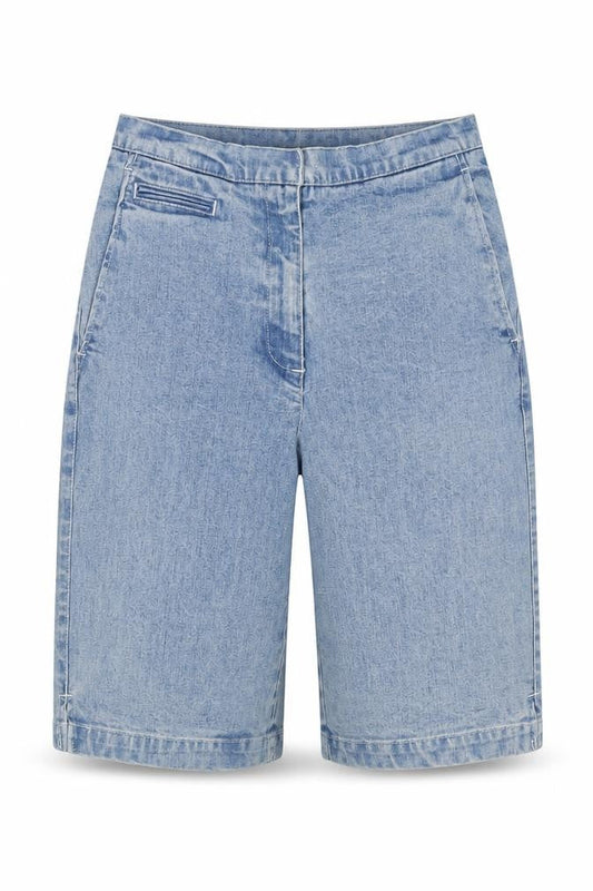 Jones Jeans Women Blue UK 4 Stretch Denim Bermuda Shorts