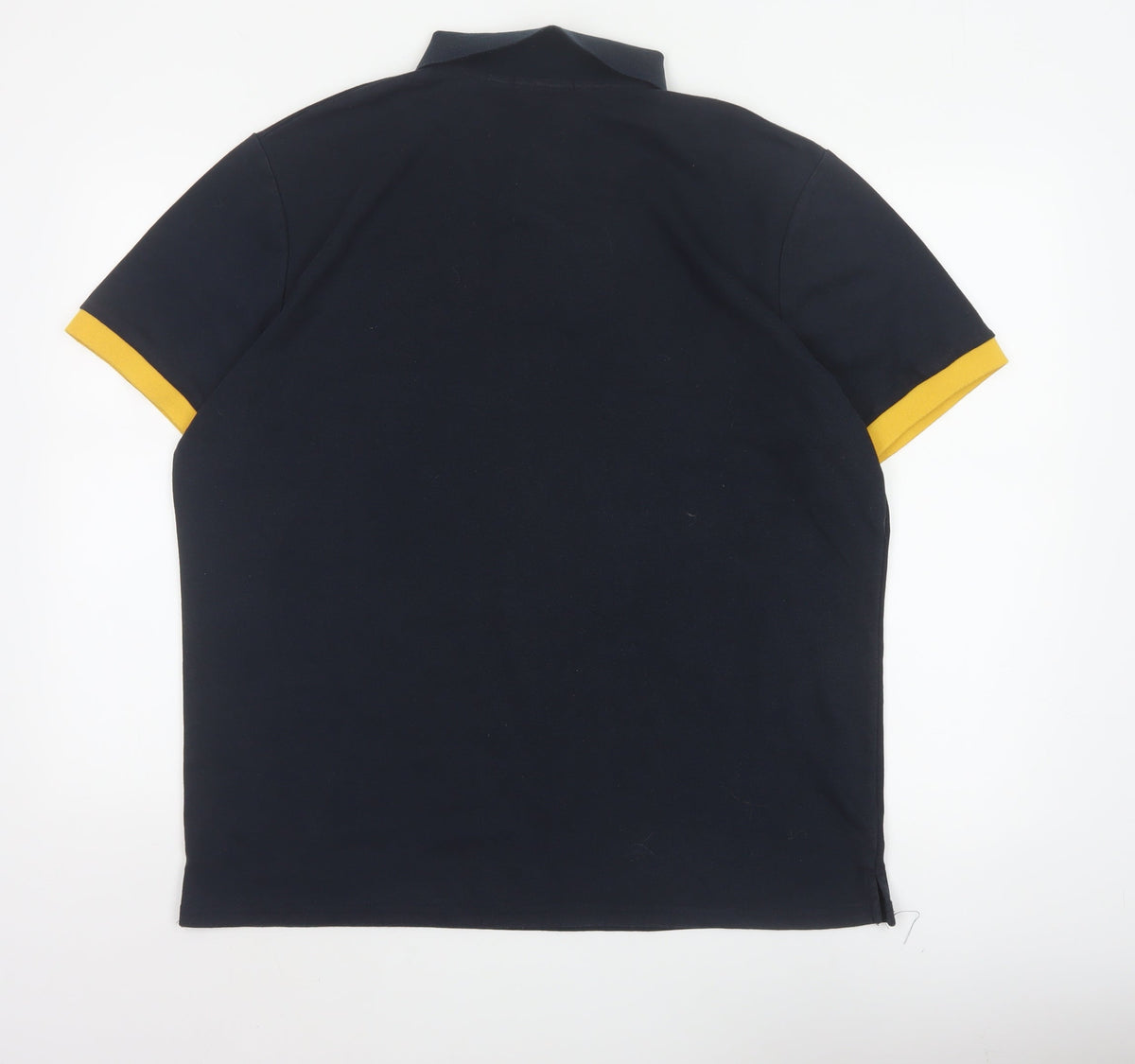 GHYUGR Men’s Black Yellow Trim Embroidered Giraffe Polo Shirt XL