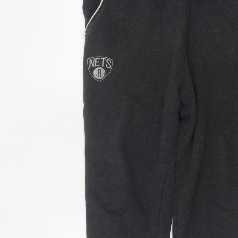 Adidas Men’s Black M Brooklyn Nets NBA Cuffed Jogger Sweatpants