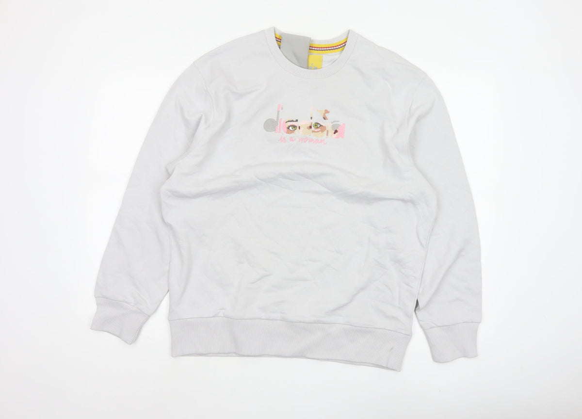 Diadora Heritage Women’s White M Pullover Graphic Sweatshirt