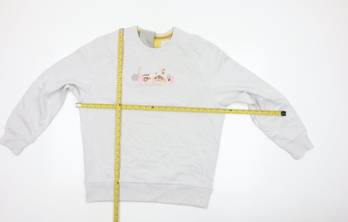 Diadora Heritage Women’s White M Pullover Graphic Sweatshirt