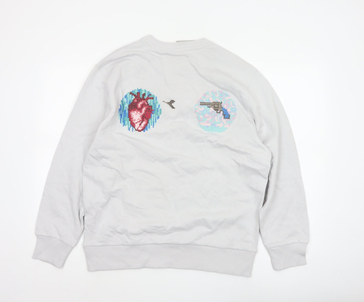 Diadora Heritage Women’s White M Pullover Graphic Sweatshirt