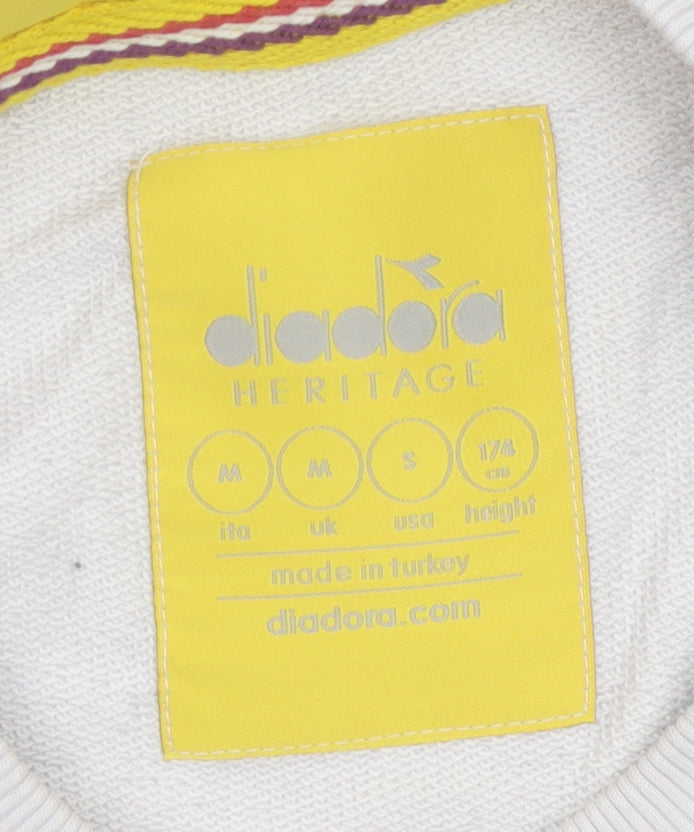 Diadora Heritage Women’s White M Pullover Graphic Sweatshirt