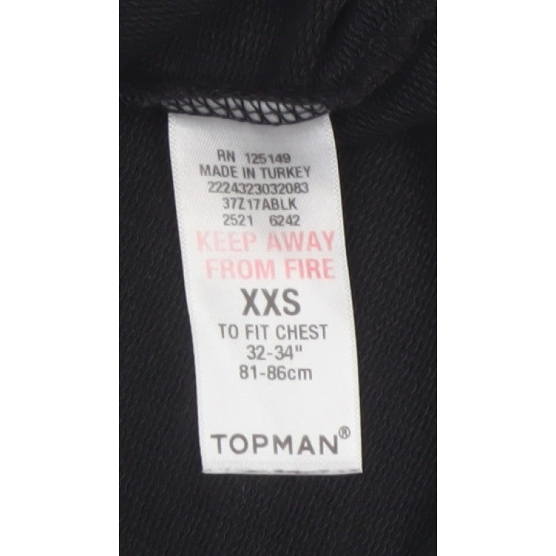 Topman Men’s Black XS Mickey Mouse Headphones Graphic Sweatshirt