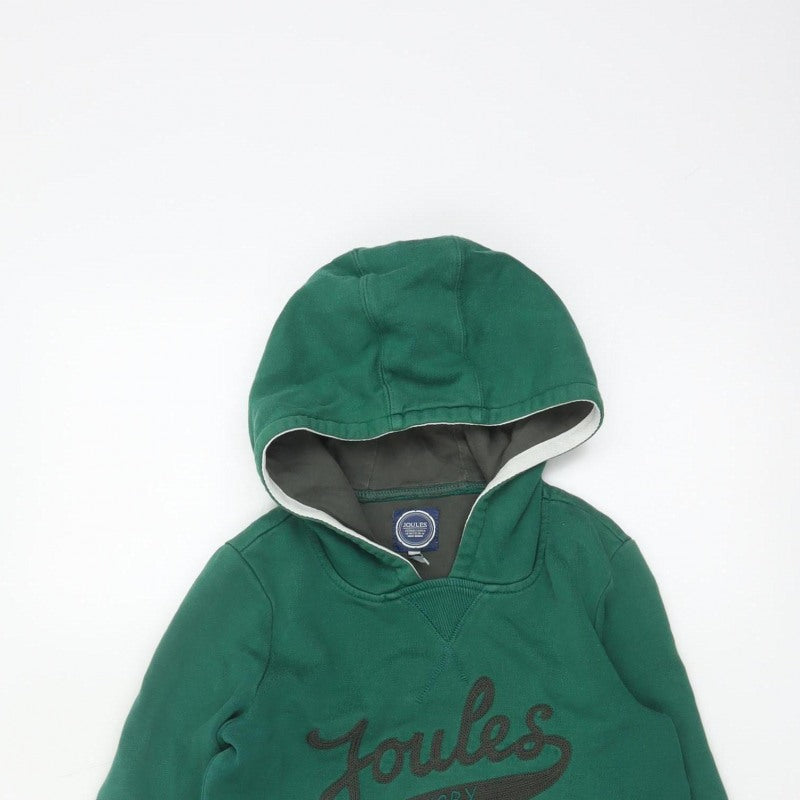 Joules Boys Green 9-10 Years Pullover Hoodie Rugby Graphic Pocket