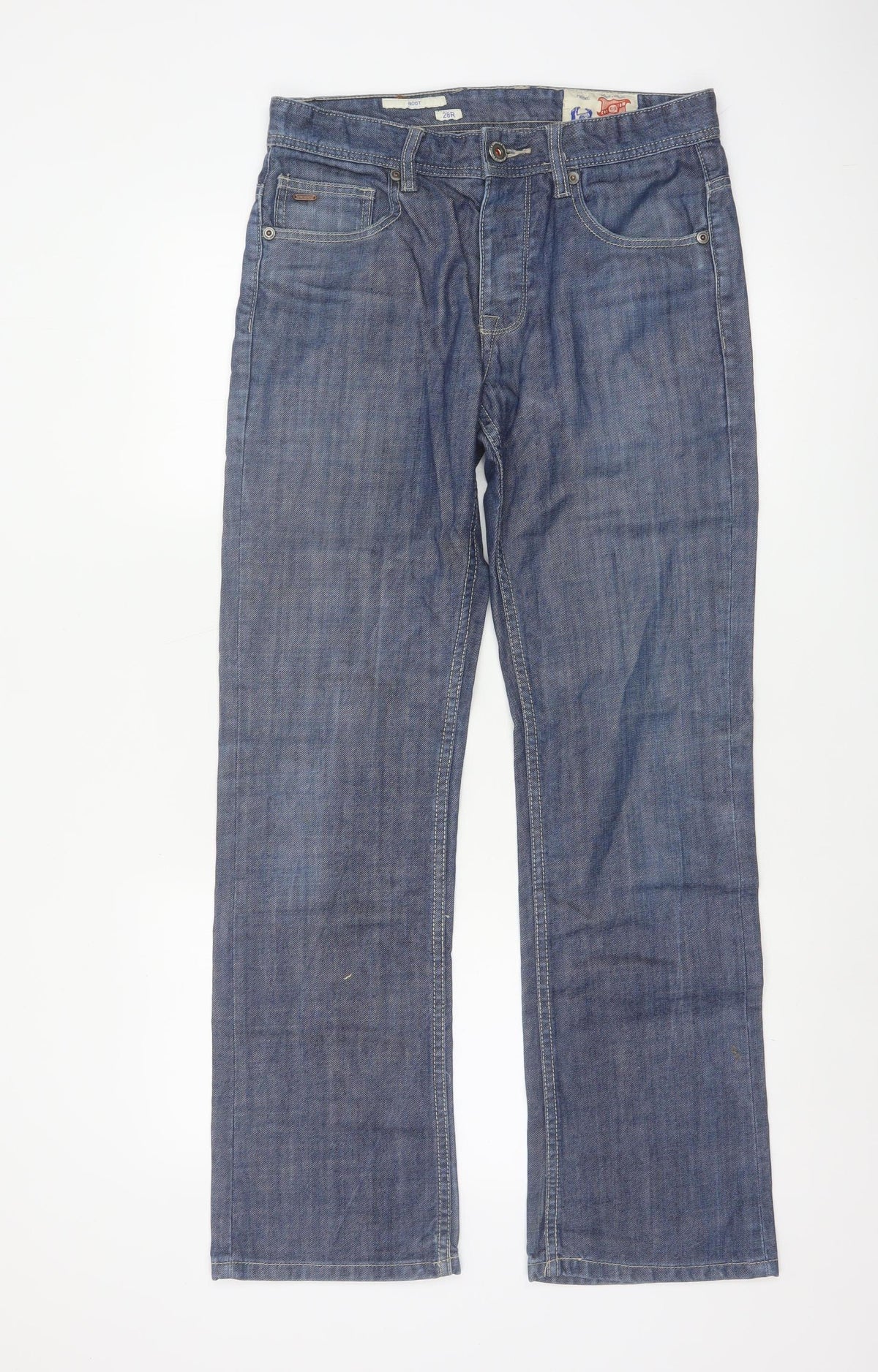 Next Men's Blue Bootcut Jeans W28 Regular 100% Cotton