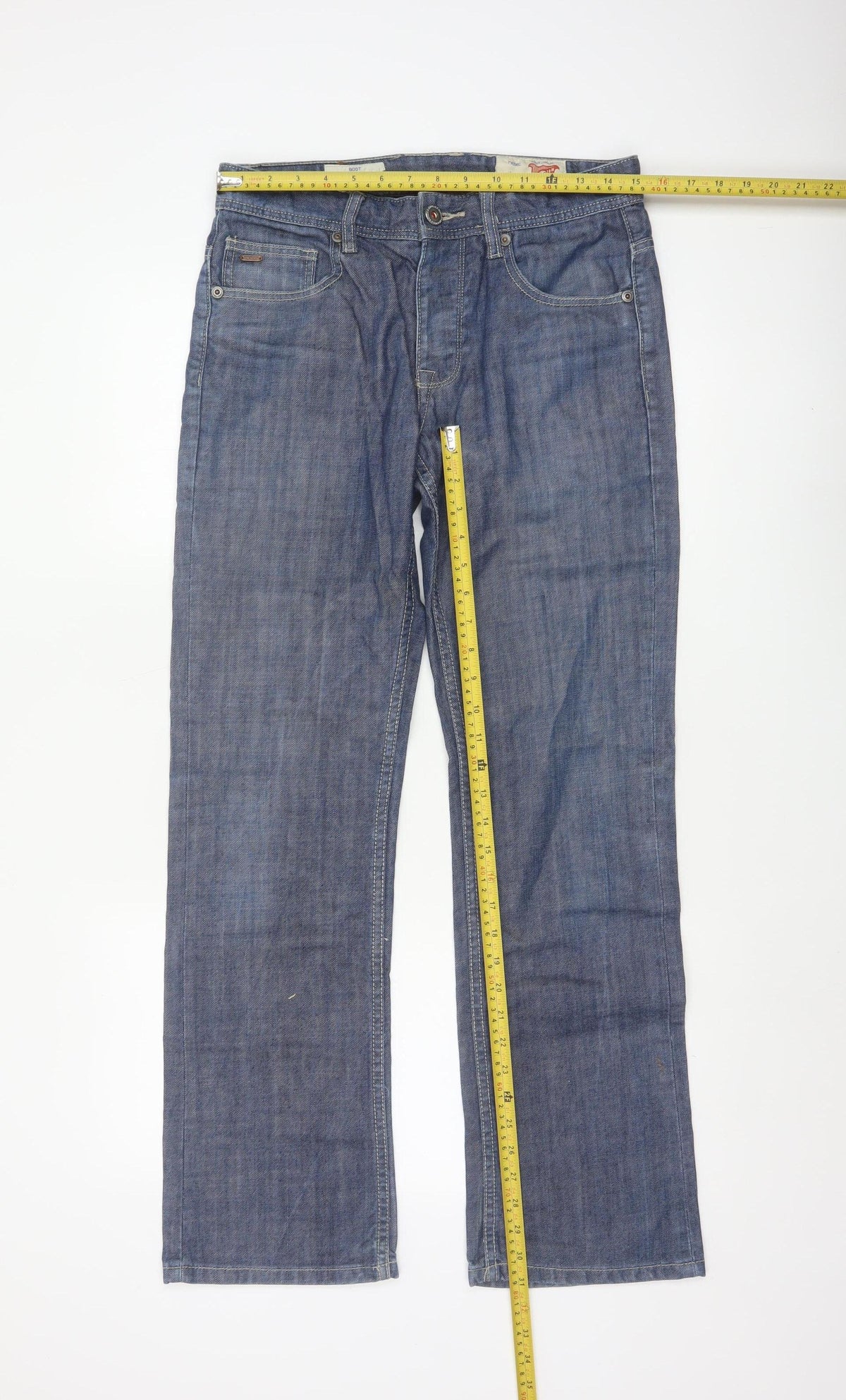 Next Men's Blue Bootcut Jeans W28 Regular 100% Cotton