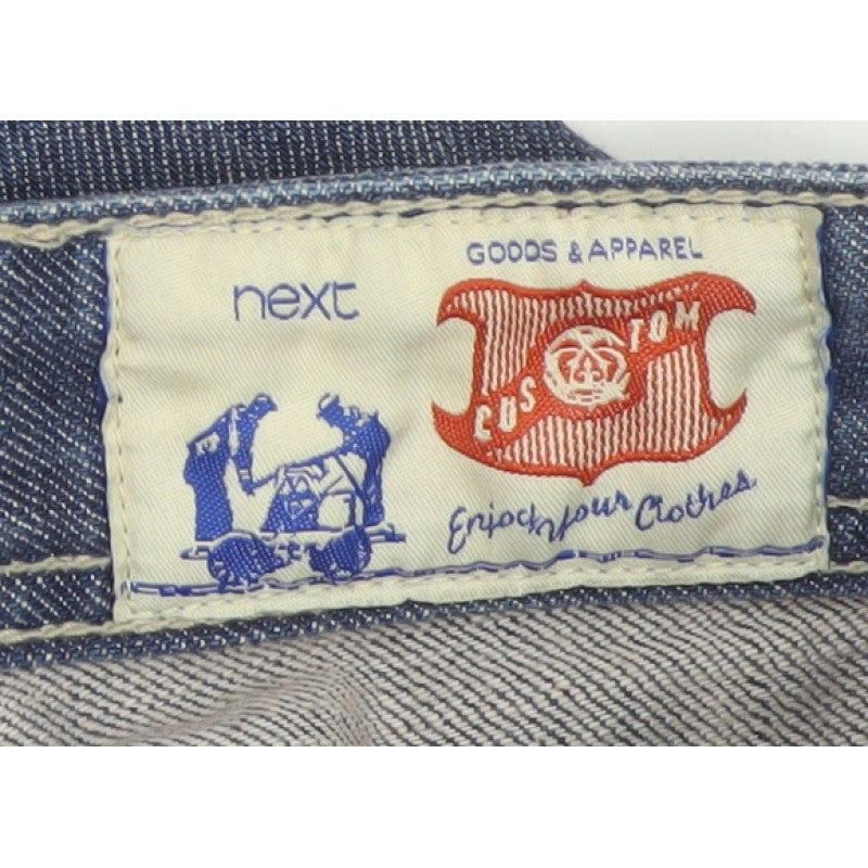 Next Men's Blue Bootcut Jeans W28 Regular 100% Cotton