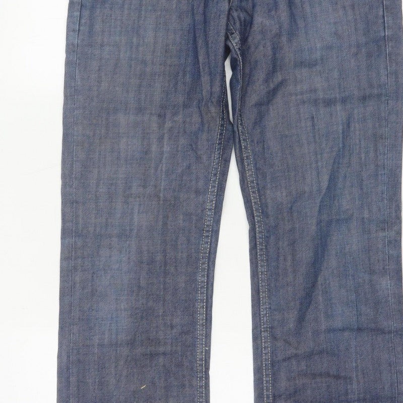 Next Men's Blue Bootcut Jeans W28 Regular 100% Cotton