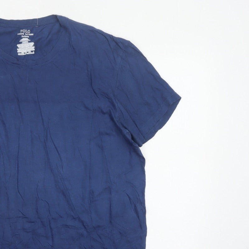 Ralph Lauren Men Blue XL Classic Fit Crew Neck Cotton T-Shirt