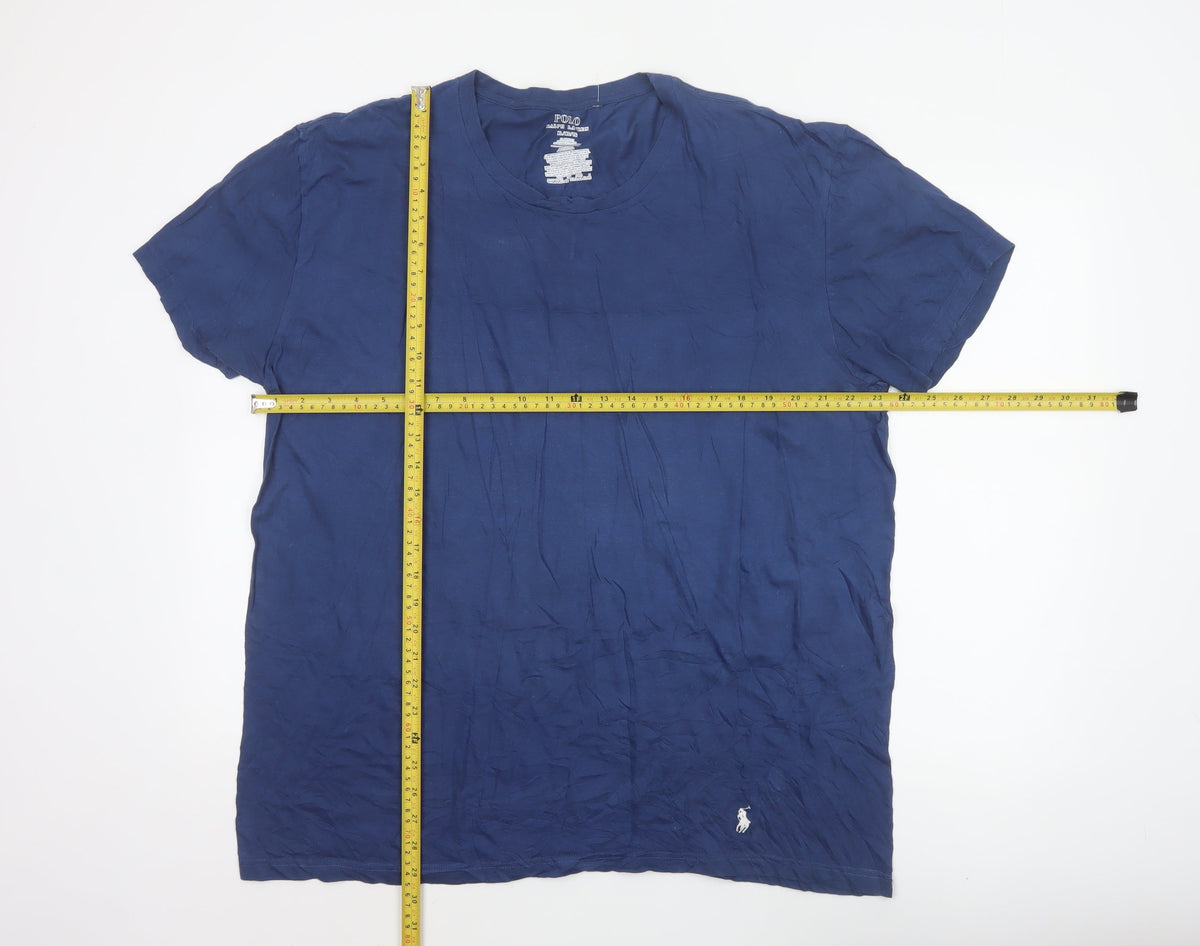 Ralph Lauren Men Blue XL Classic Fit Crew Neck Cotton T-Shirt