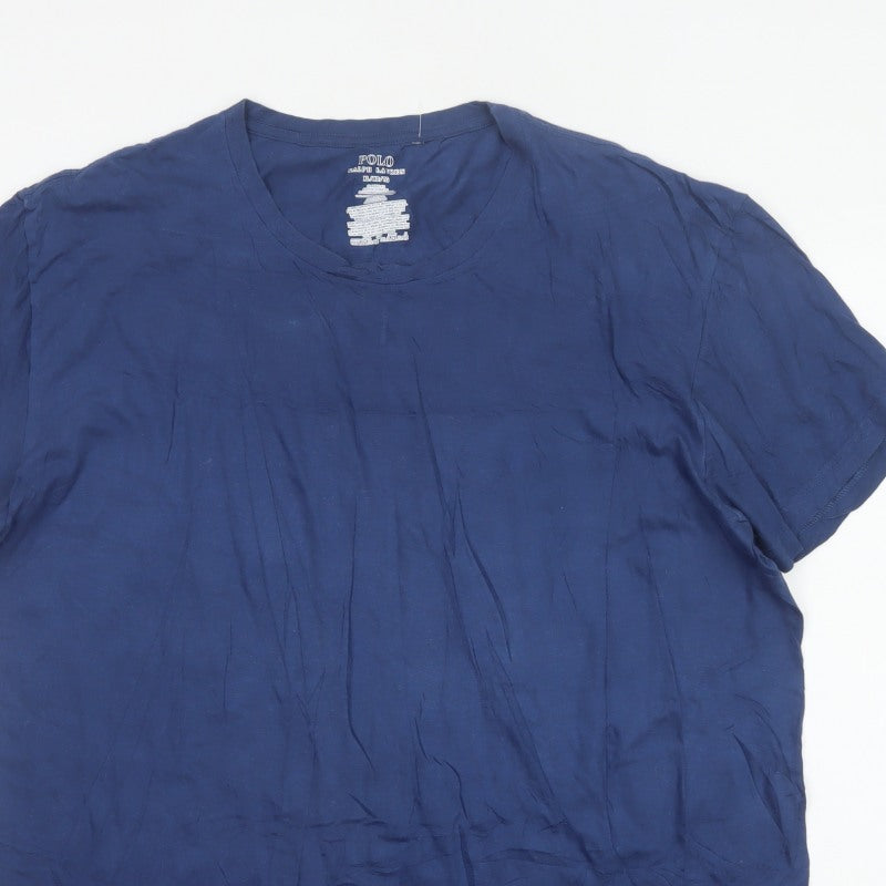 Ralph Lauren Men Blue XL Classic Fit Crew Neck Cotton T-Shirt