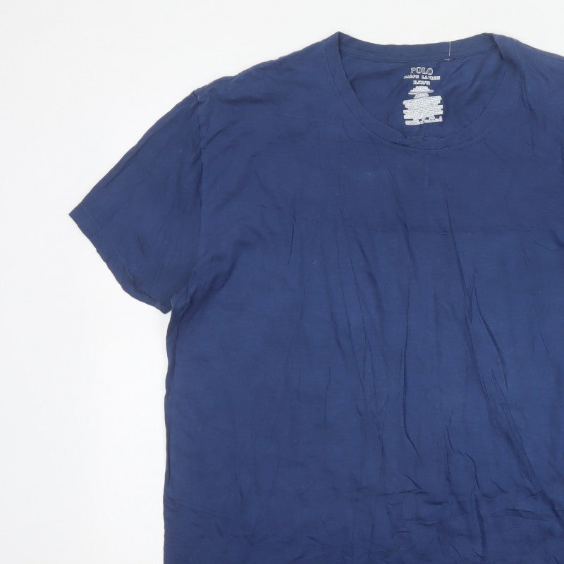 Ralph Lauren Men Blue XL Classic Fit Crew Neck Cotton T-Shirt