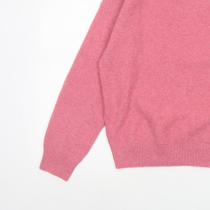 Marks and Spencer Women’s Pink Small High Neck Knit Pullover Jumper