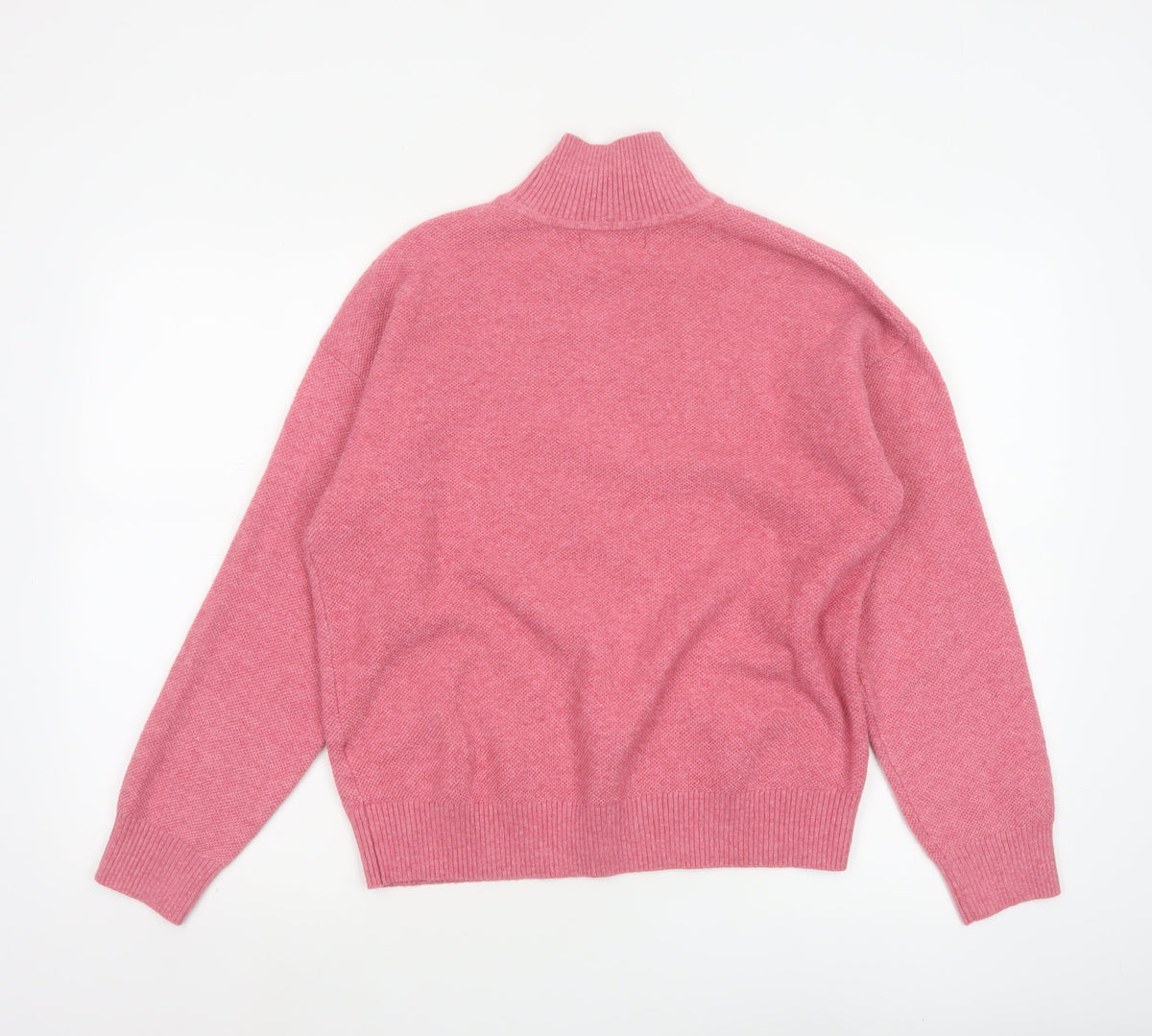 Marks and Spencer Women’s Pink Small High Neck Knit Pullover Jumper