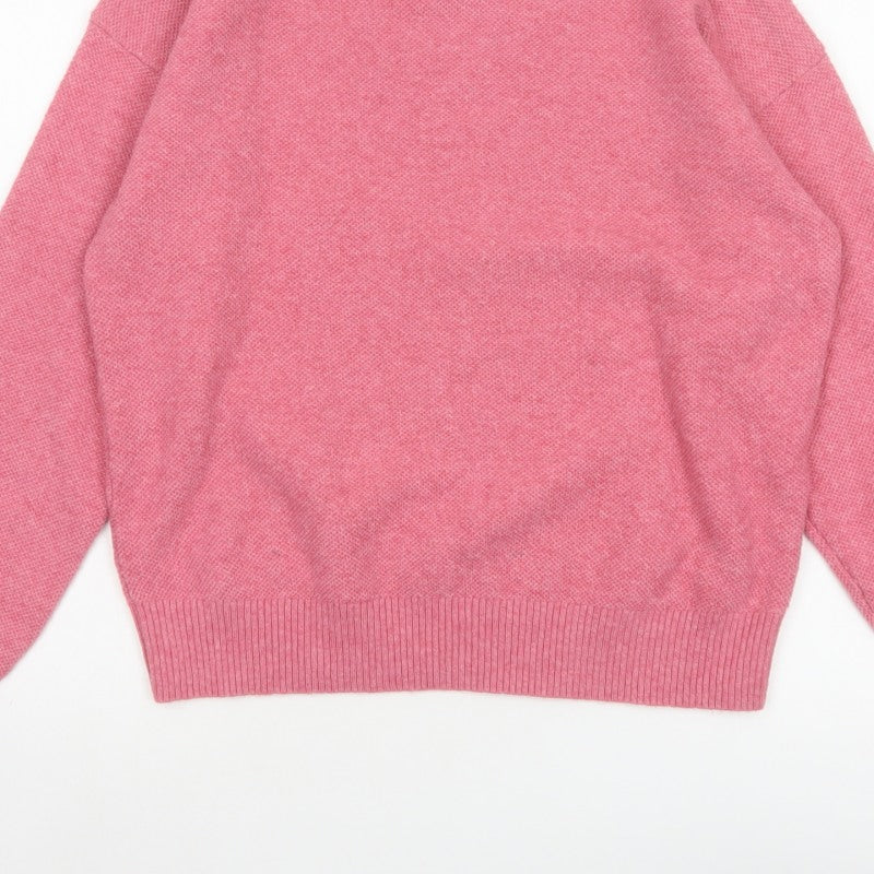 Marks and Spencer Women’s Pink Small High Neck Knit Pullover Jumper