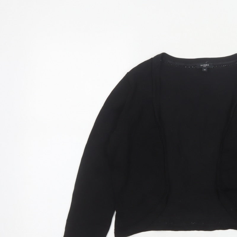 Hobbs Women’s Black Size 10 Open Front Long Sleeve Cardigan