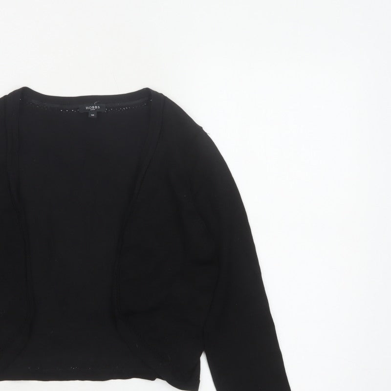 Hobbs Women’s Black Size 10 Open Front Long Sleeve Cardigan