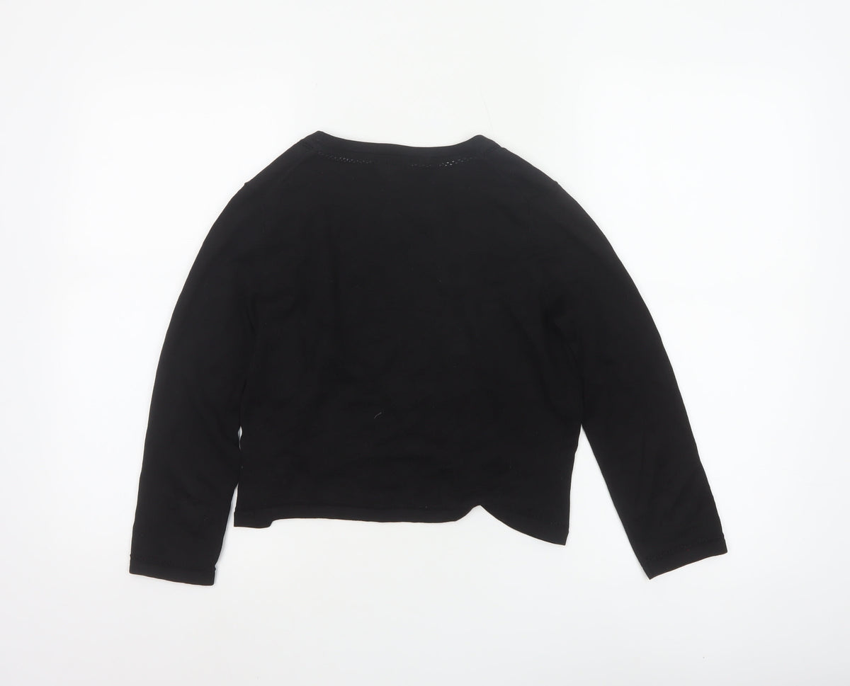 Hobbs Women’s Black Size 10 Open Front Long Sleeve Cardigan