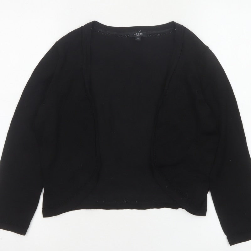 Hobbs Women’s Black Size 10 Open Front Long Sleeve Cardigan