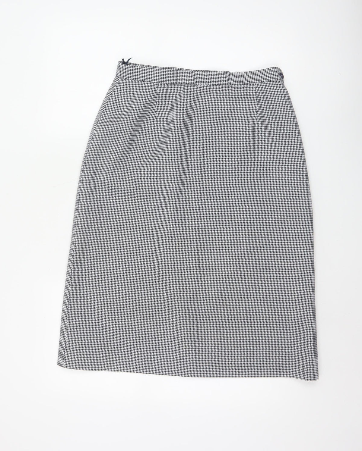 Alexon Women Black White Houndstooth Pencil Skirt UK 16 Knee Length