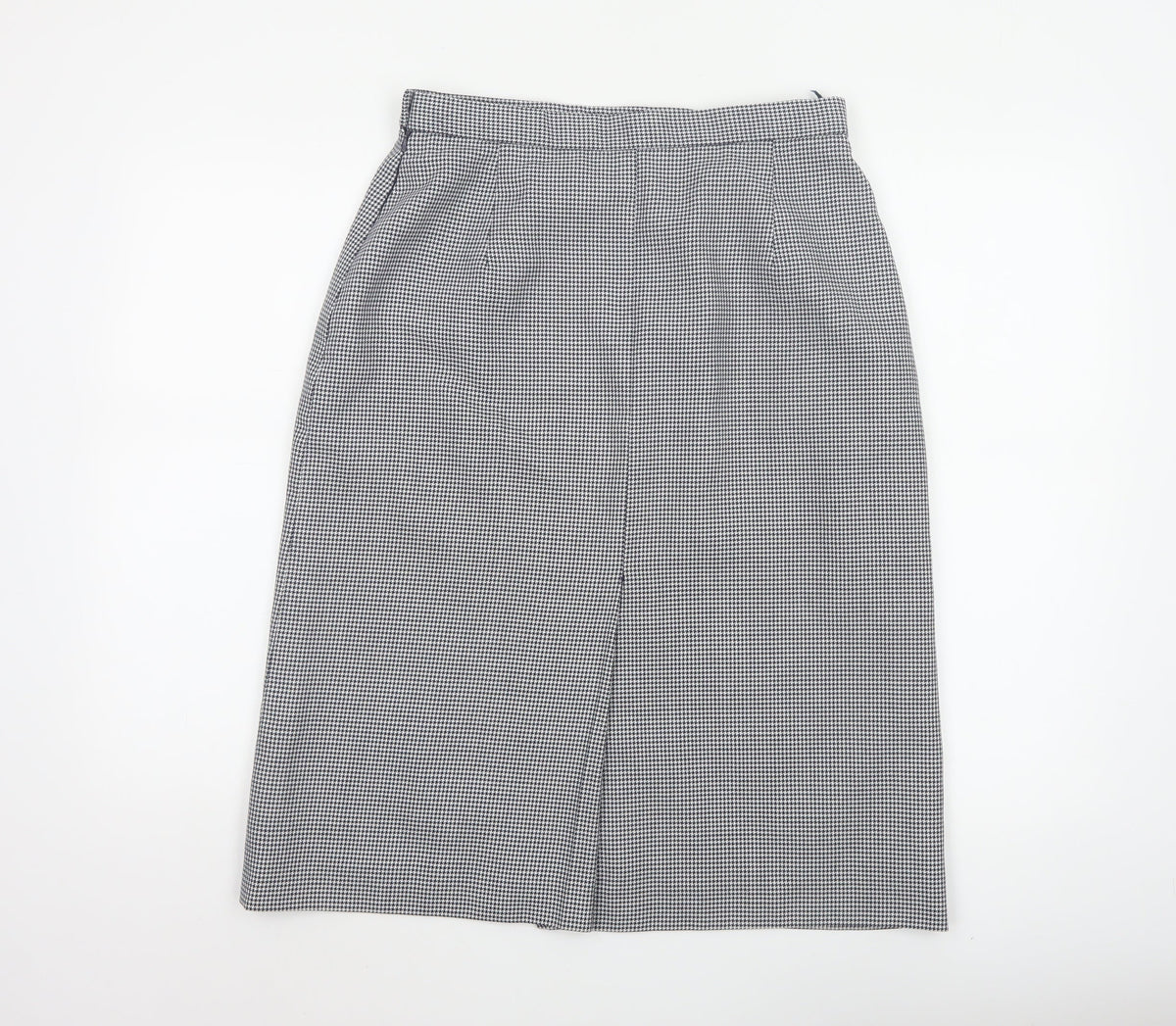 Alexon Women Black White Houndstooth Pencil Skirt UK 16 Knee Length