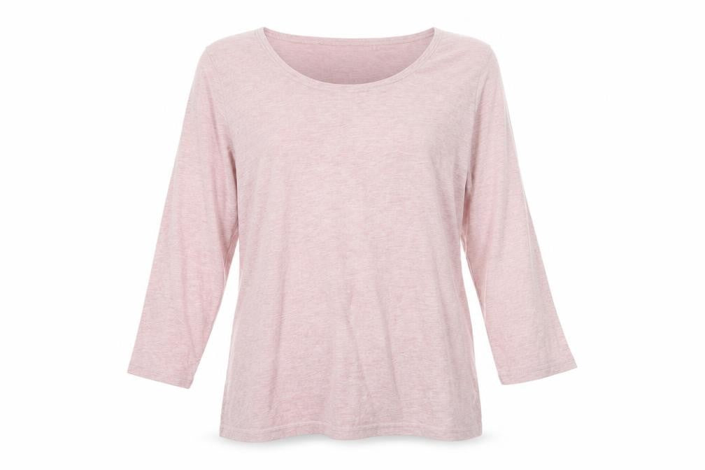 FatFace Women Pink Size 10 Modal Scoop Neck 3/4 Sleeve Basic T-Shirt