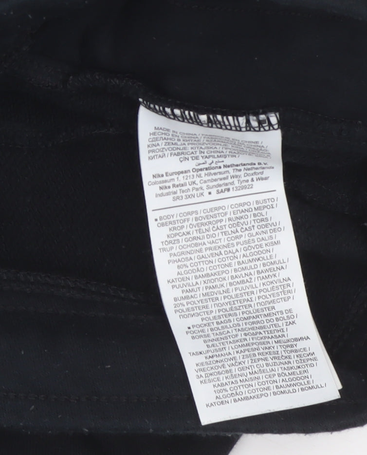 Nike Men's Black XL Fleece Jogger Sweatpants Drawstring Logo